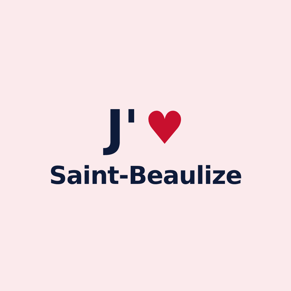 Magnet personnalisé Saint-Beaulize — design J'aime Saint-Beaulize