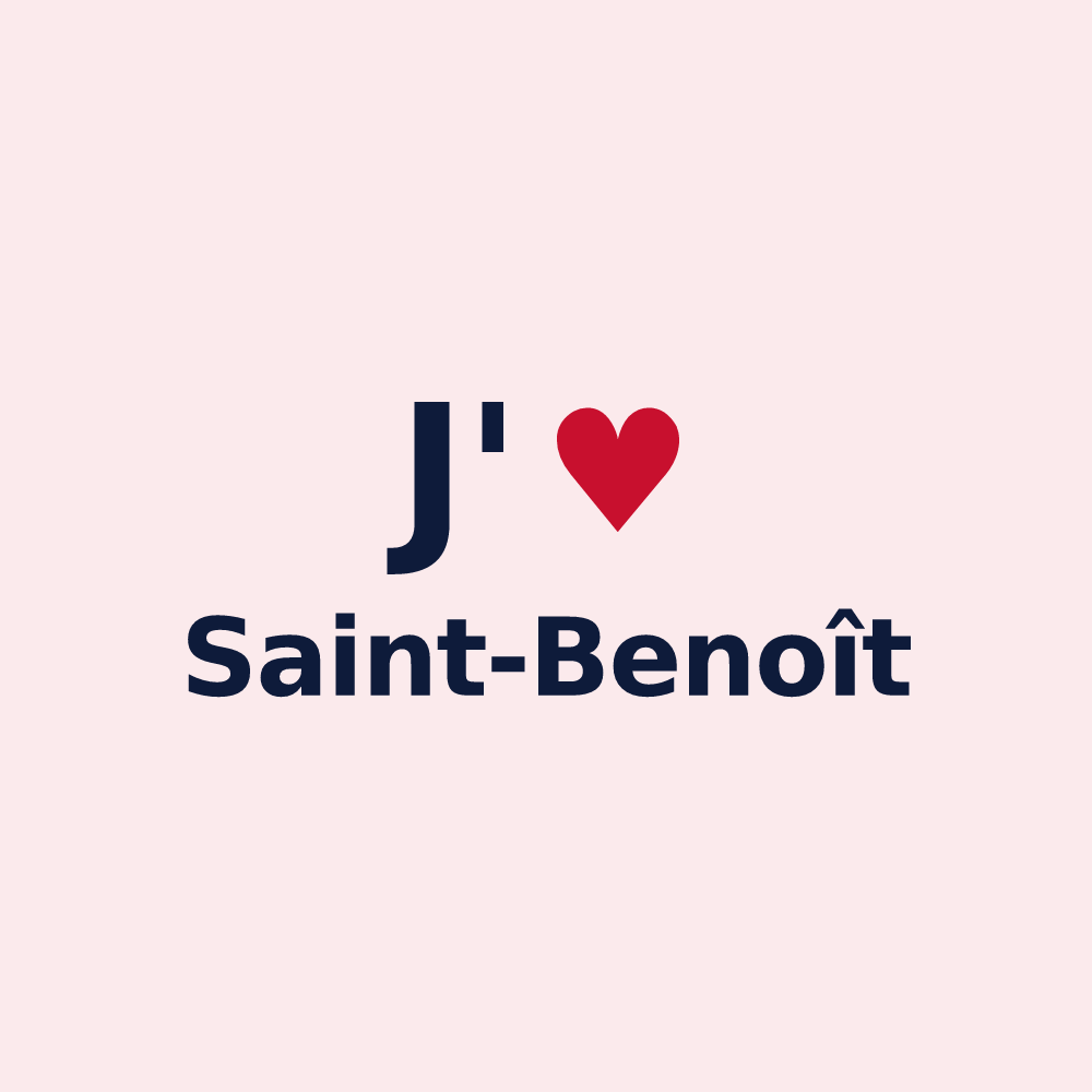 Magnet personnalisé Saint-Benoît — design J'aime Saint-Benoît