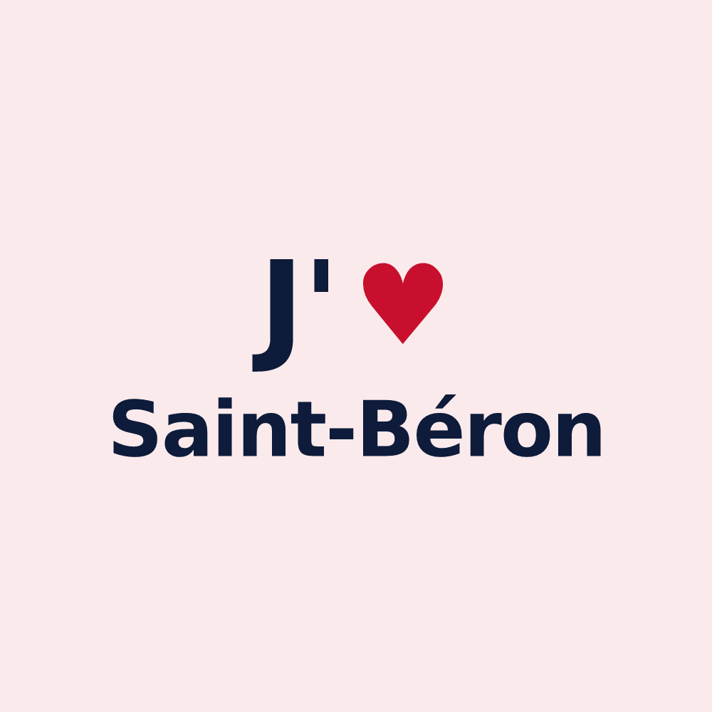 Magnet personnalisé Saint-Béron — design J'aime Saint-Béron