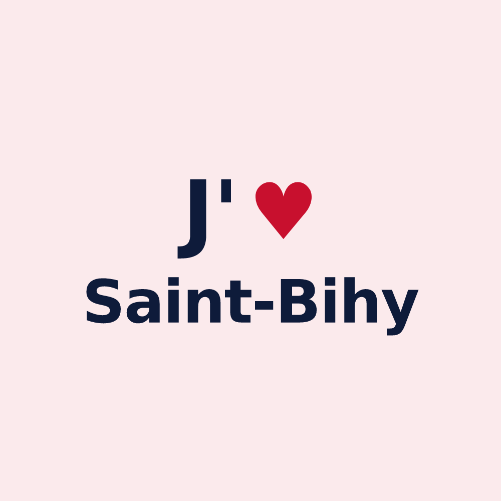 Magnet personnalisé Saint-Bihy — design J'aime Saint-Bihy