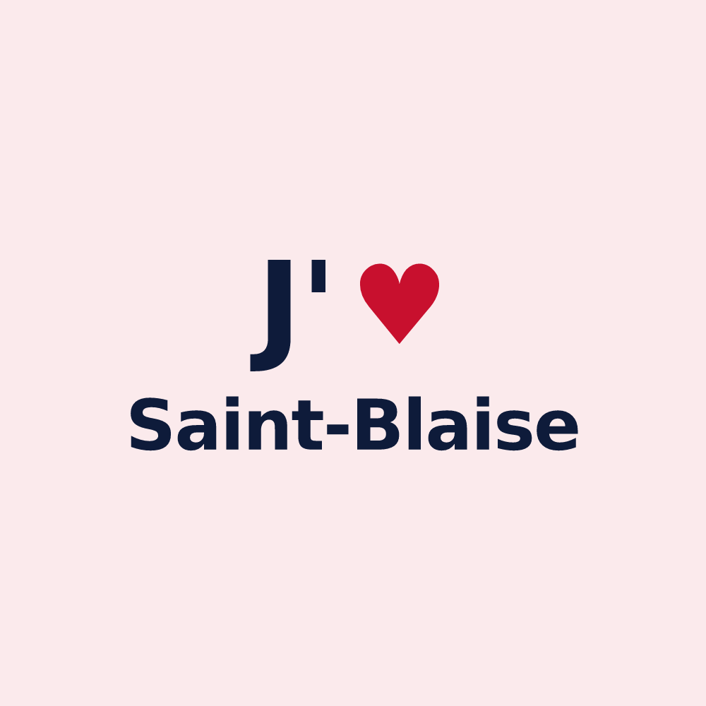 Magnet personnalisé Saint-Blaise — design J'aime Saint-Blaise