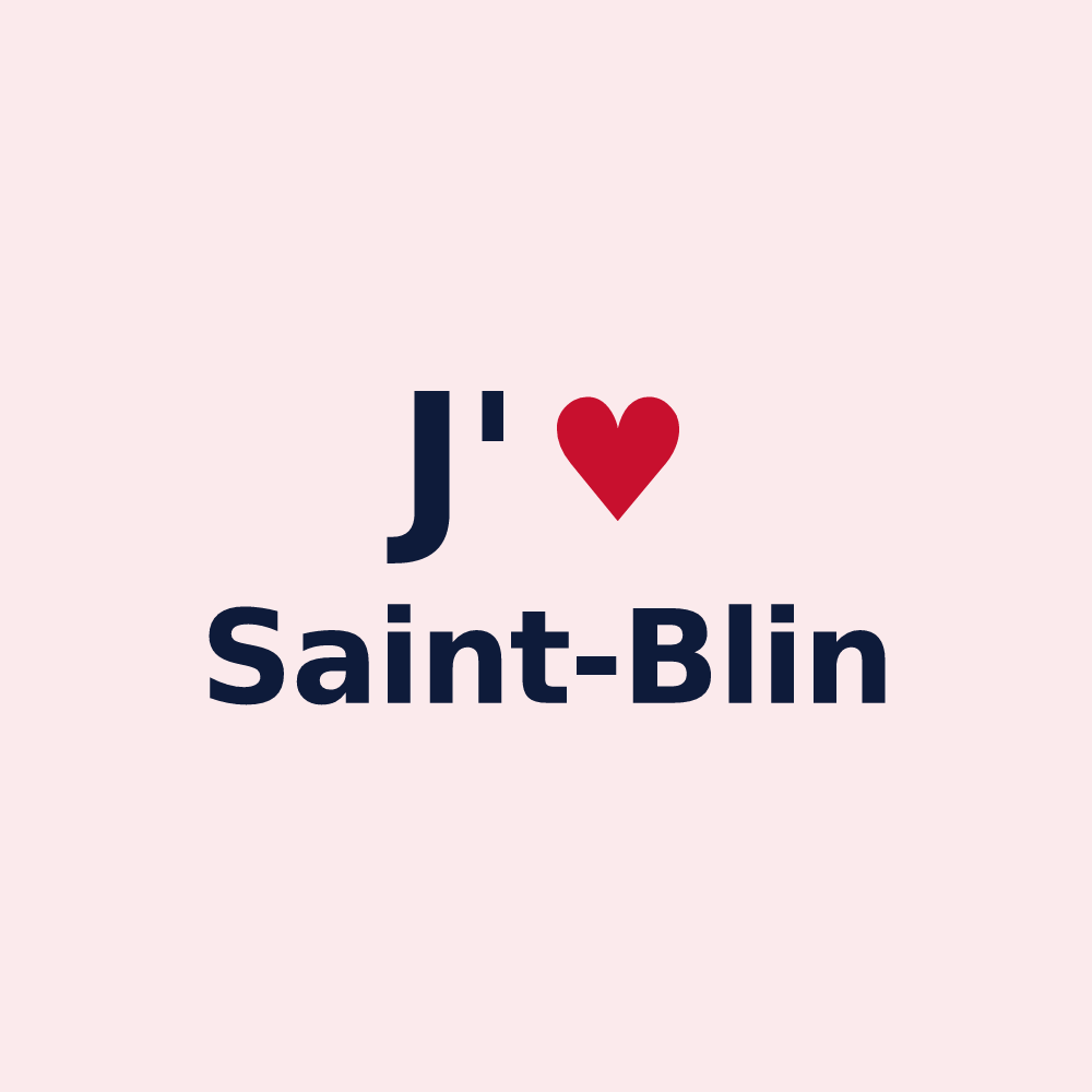 Magnet personnalisé Saint-Blin — design J'aime Saint-Blin