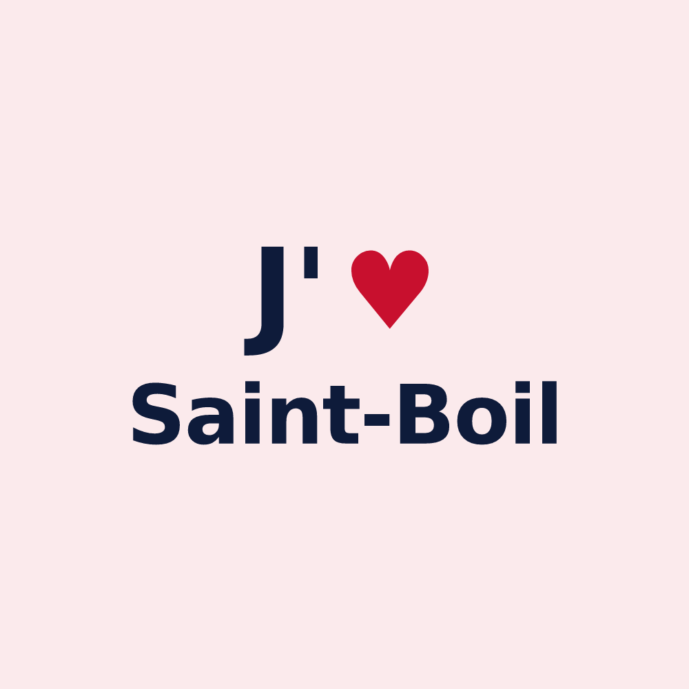 Magnet personnalisé Saint-Boil — design J'aime Saint-Boil
