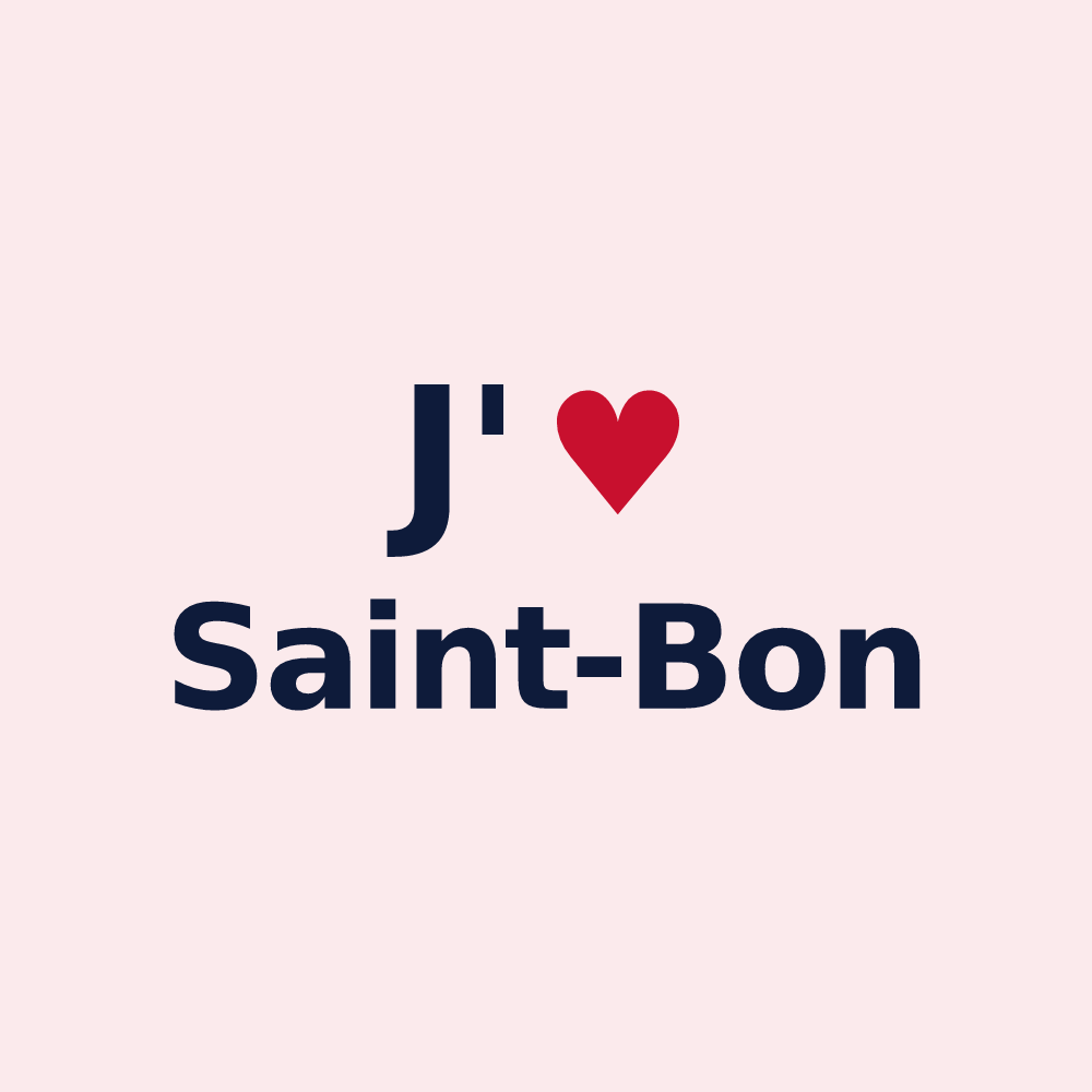 Magnet personnalisé Saint-Bon — design J'aime Saint-Bon