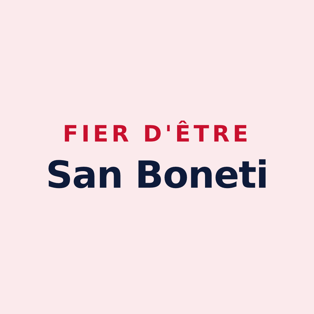 Magnet « Fier d'être San Boneti » — design pour Saint-Bonnet-des-Bruyères