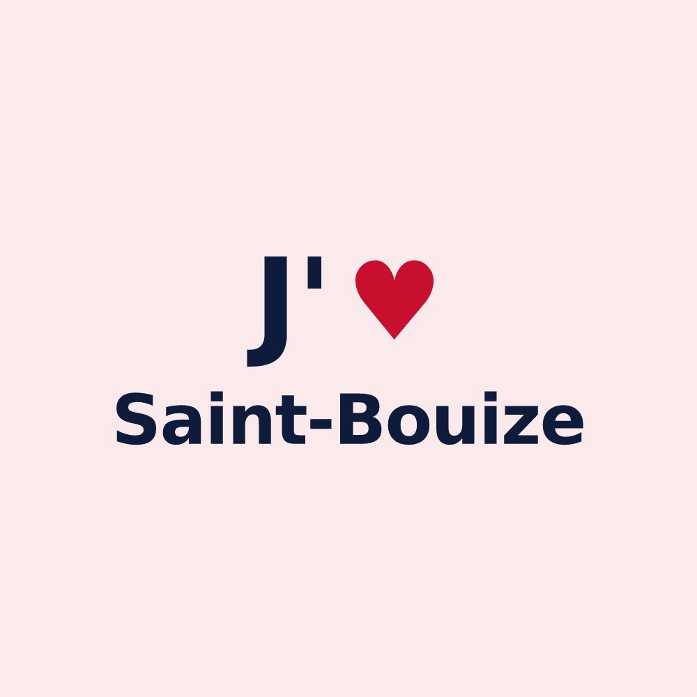 Magnet personnalisé Saint-Bouize — design J'aime Saint-Bouize