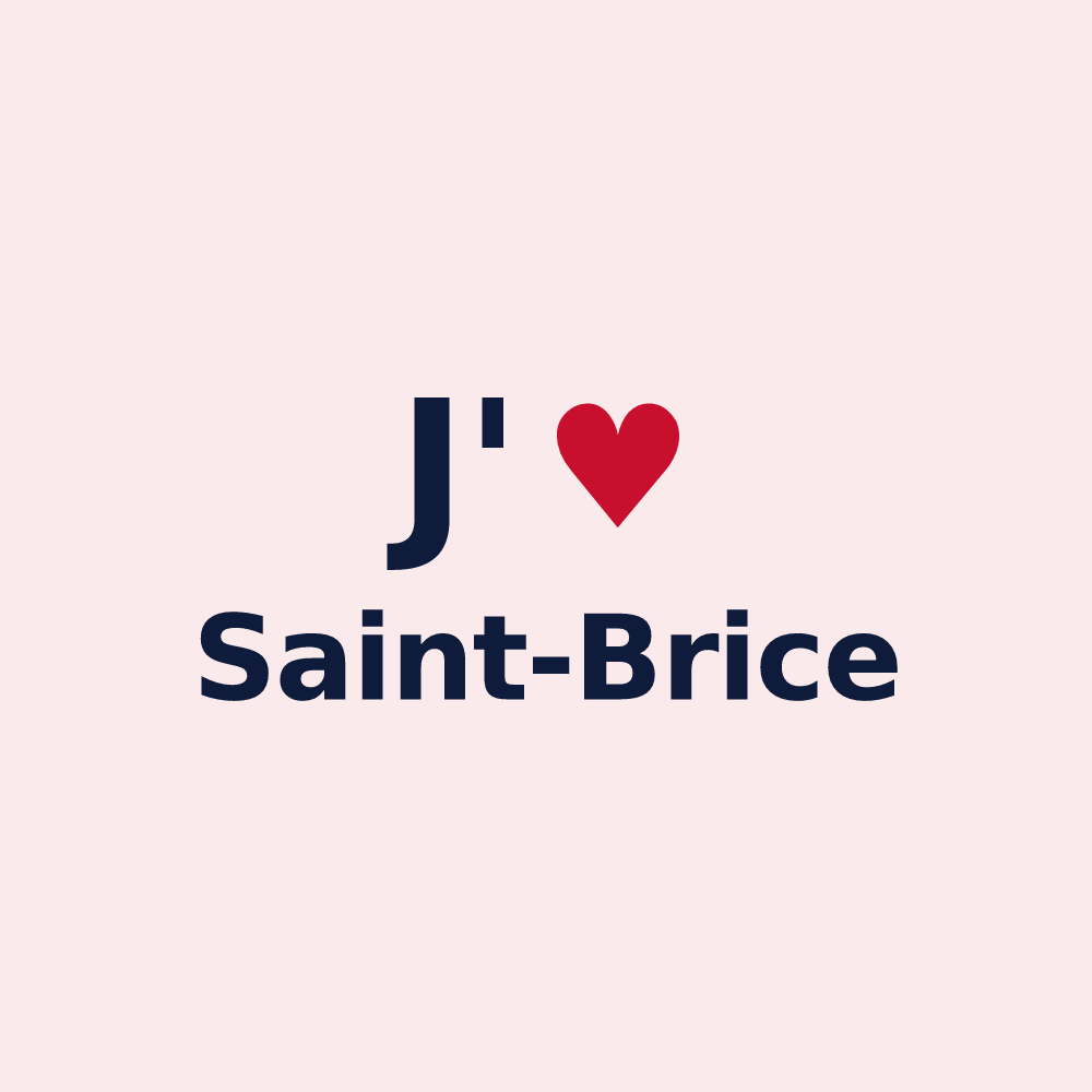 Magnet personnalisé Saint-Brice — design J'aime Saint-Brice