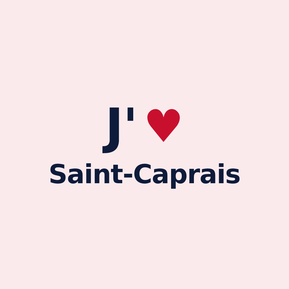 Magnet personnalisé Saint-Caprais — design J'aime Saint-Caprais