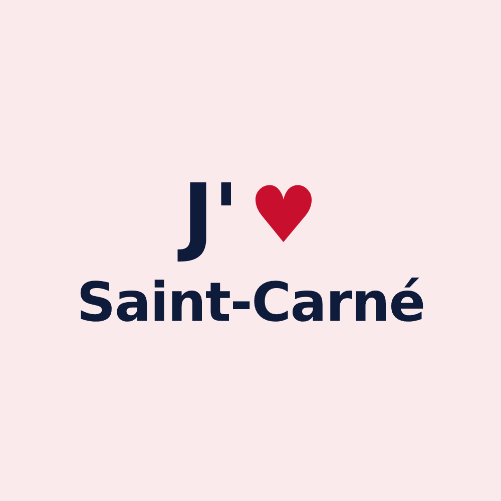 Magnet personnalisé Saint-Carné — design J'aime Saint-Carné