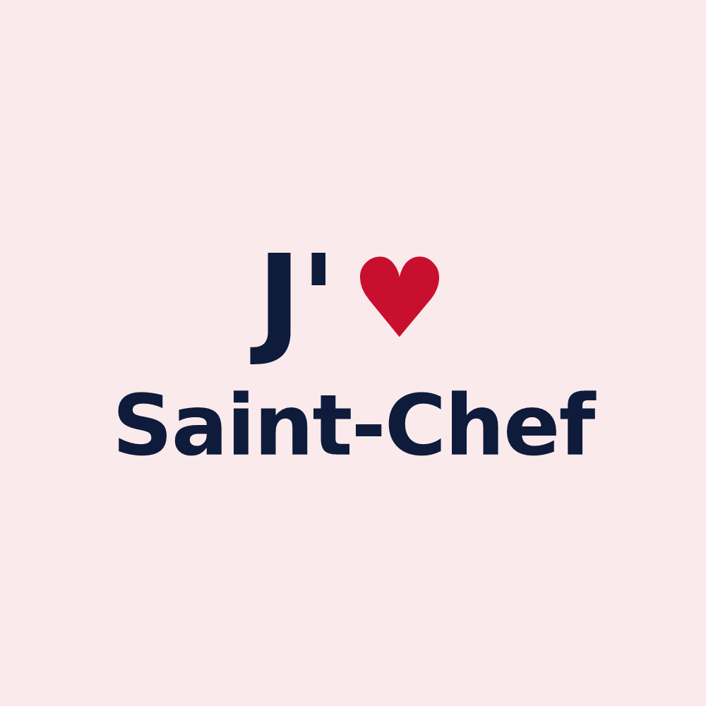 Magnet personnalisé Saint-Chef — design J'aime Saint-Chef