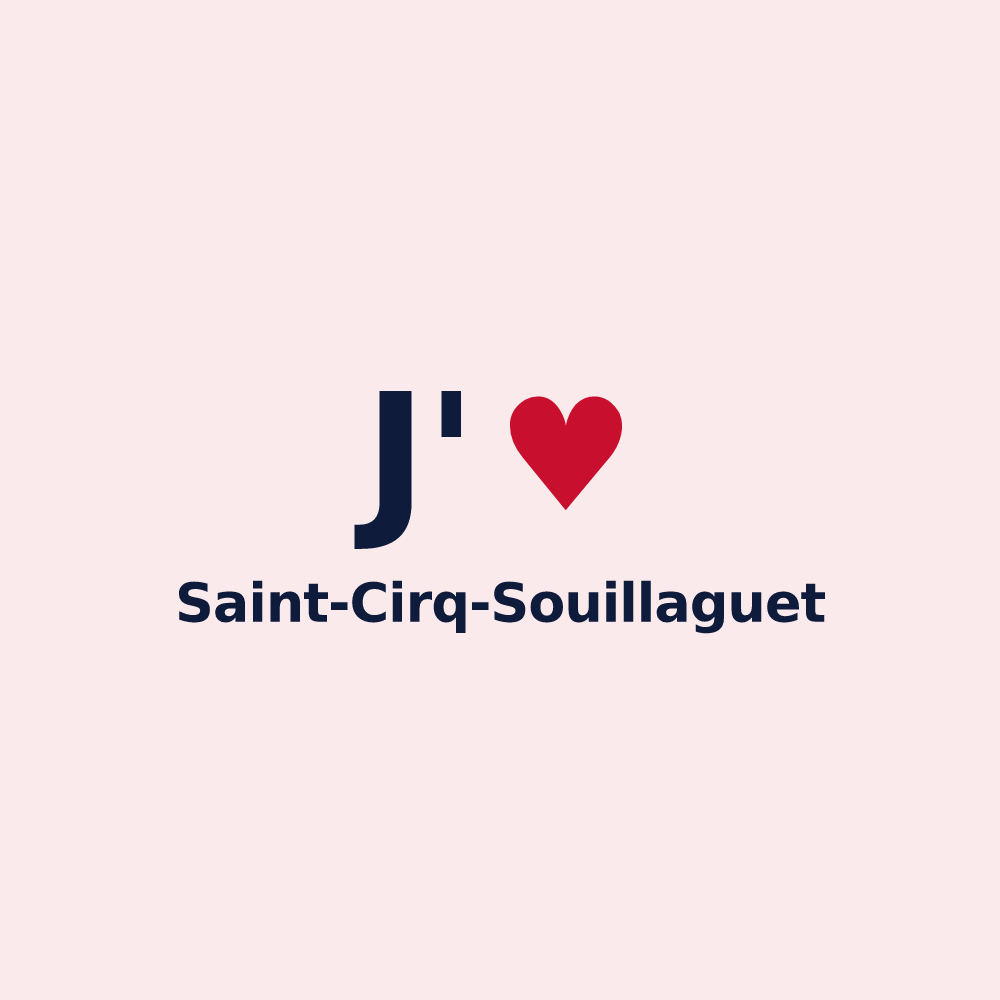 Magnet personnalisé Saint-Cirq-Souillaguet — design J'aime Saint-Cirq-Souillaguet