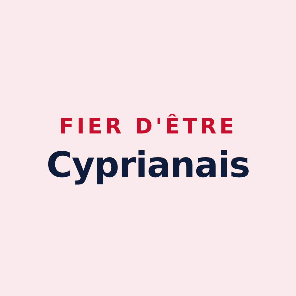 Magnet « Fier d'être Cyprianais » — design pour Saint-Civran