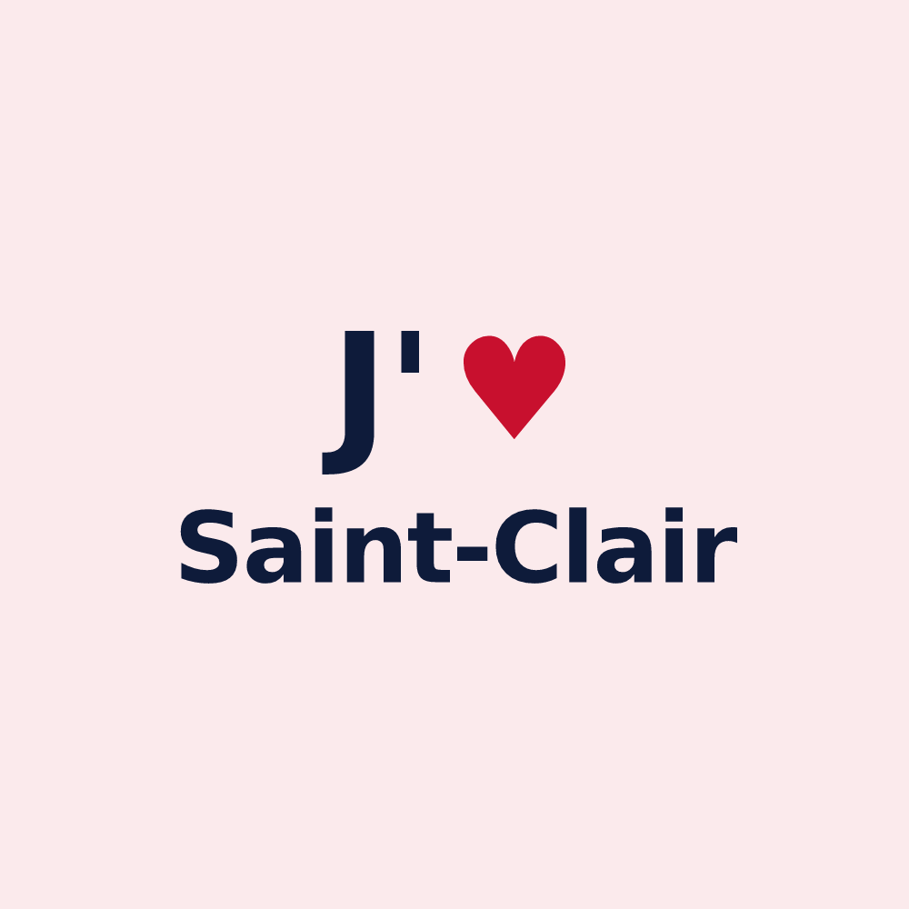 Magnet personnalisé Saint-Clair — design J'aime Saint-Clair