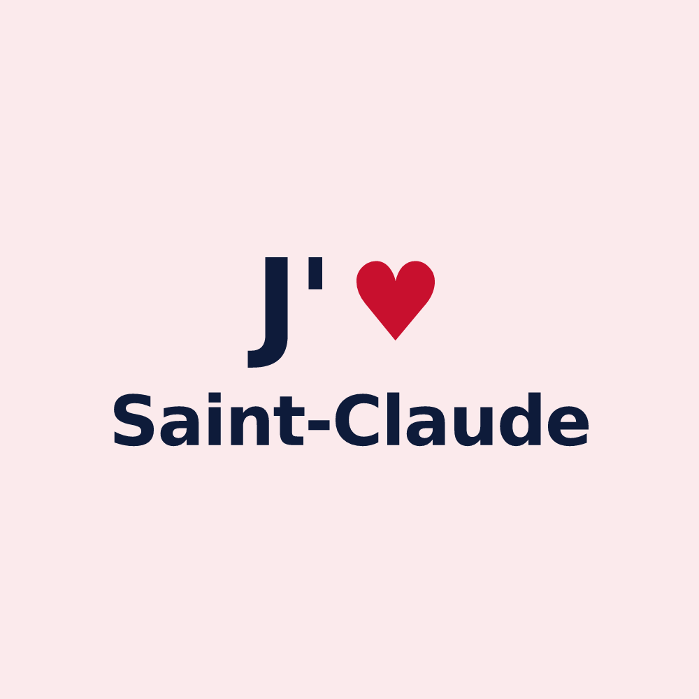 Magnet personnalisé Saint-Claude — design J'aime Saint-Claude