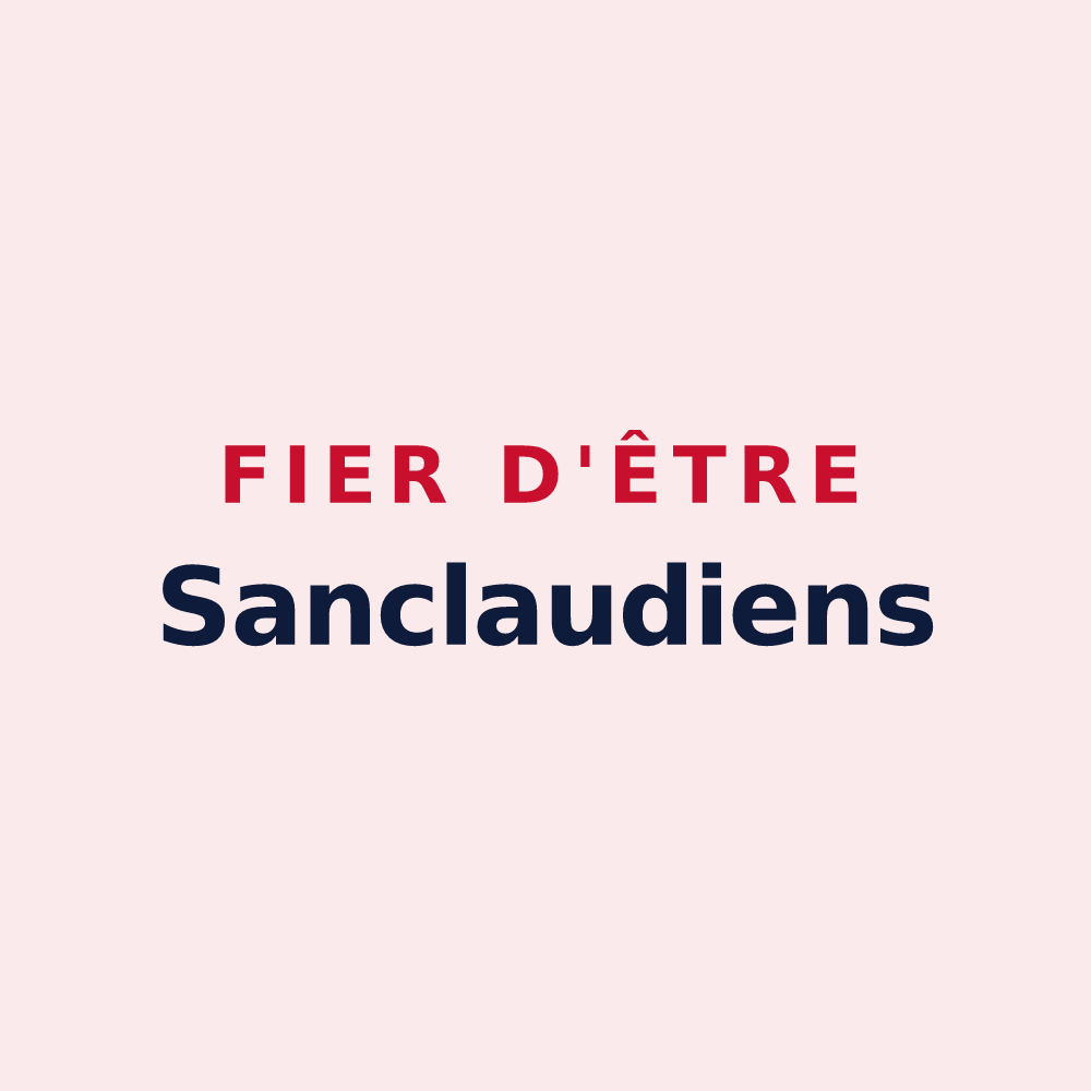 Magnet « Fier d'être Sanclaudiens » — design pour Saint-Claude