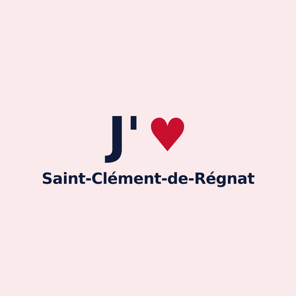 Magnet personnalisé Saint-Clément-de-Régnat — design J'aime Saint-Clément-de-Régnat