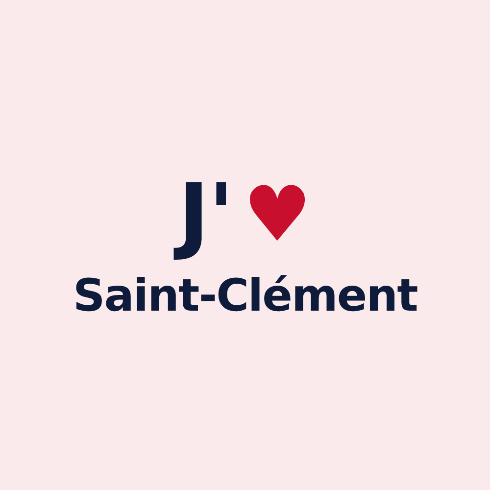 Magnet personnalisé Saint-Clément — design J'aime Saint-Clément