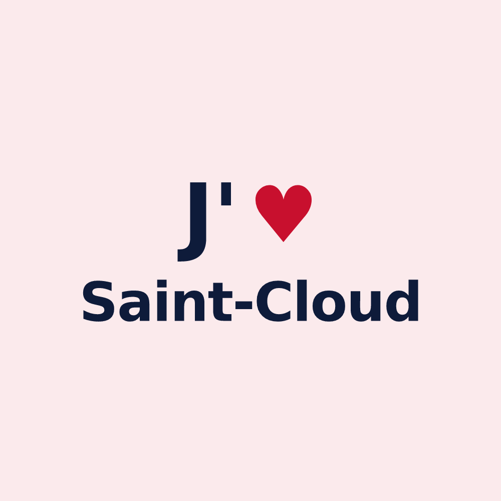 Magnet personnalisé Saint-Cloud — design J'aime Saint-Cloud