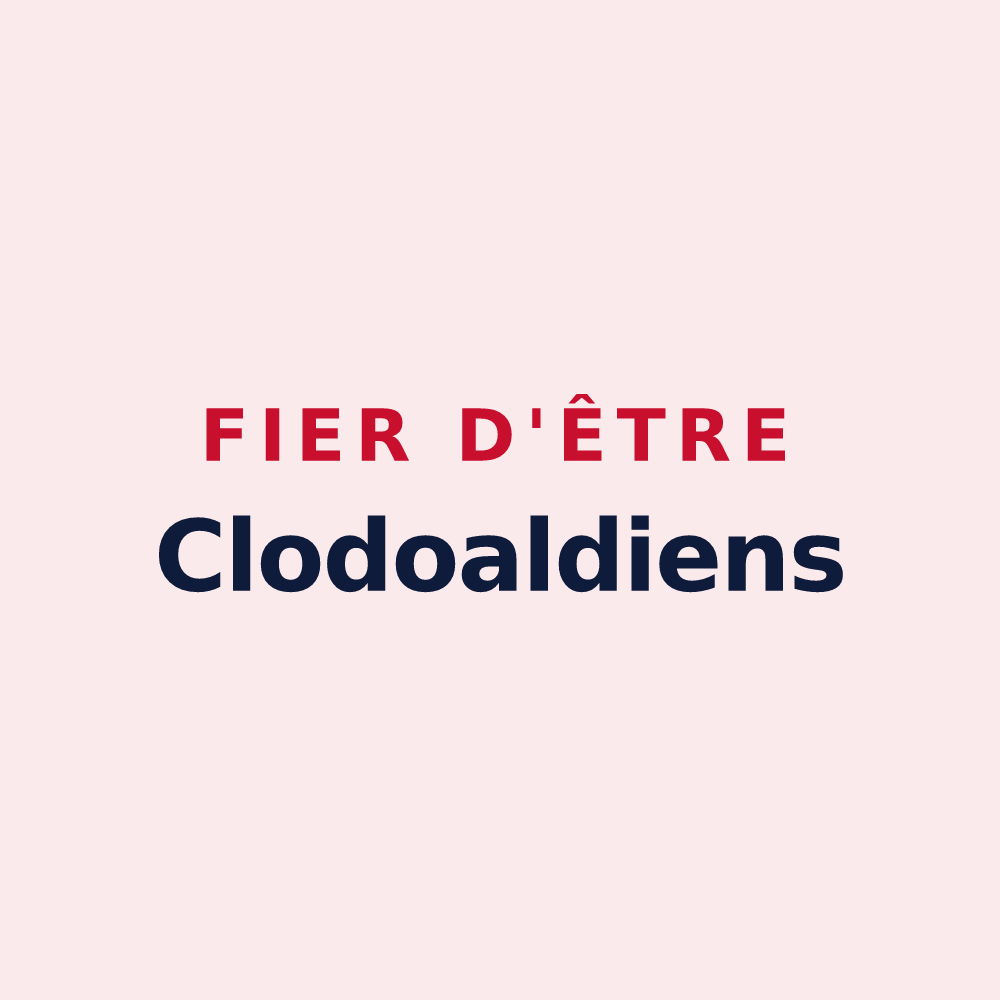 Magnet « Fier d'être Clodoaldiens » — design pour Saint-Cloud
