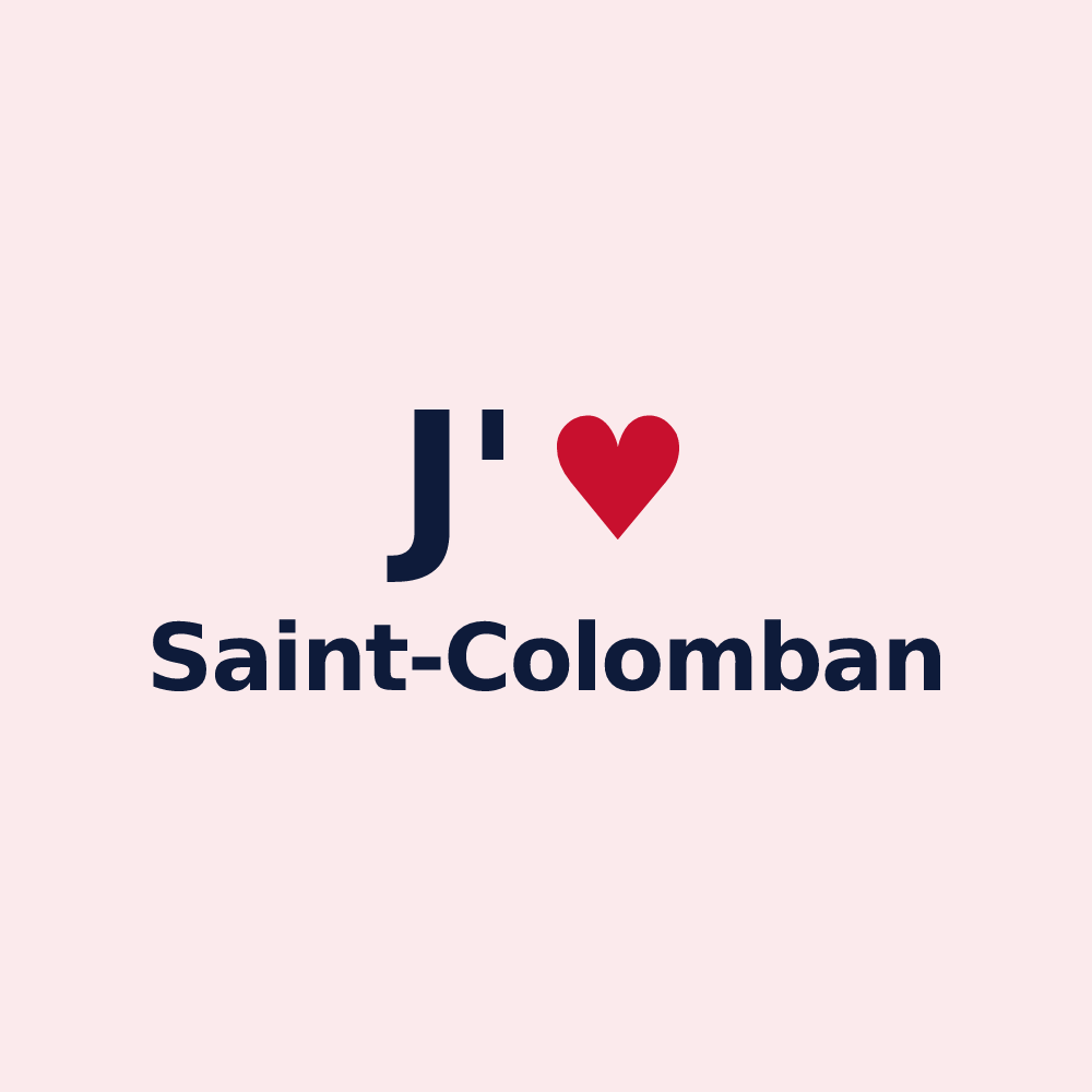 Magnet personnalisé Saint-Colomban — design J'aime Saint-Colomban