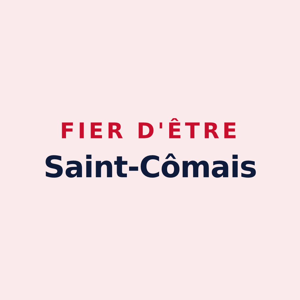 Magnet « Fier d'être Saint-Cômais » — design pour Saint-Côme