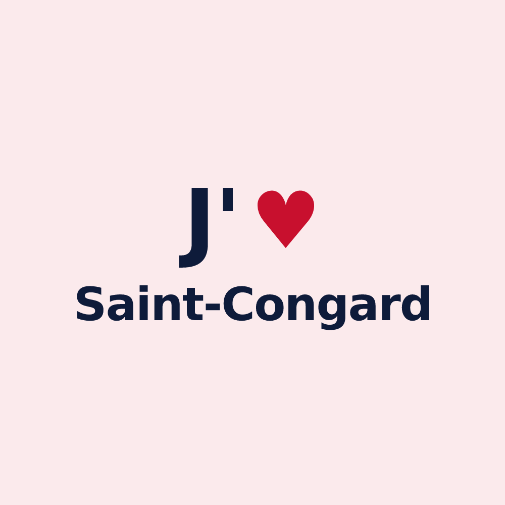 Magnet personnalisé Saint-Congard — design J'aime Saint-Congard