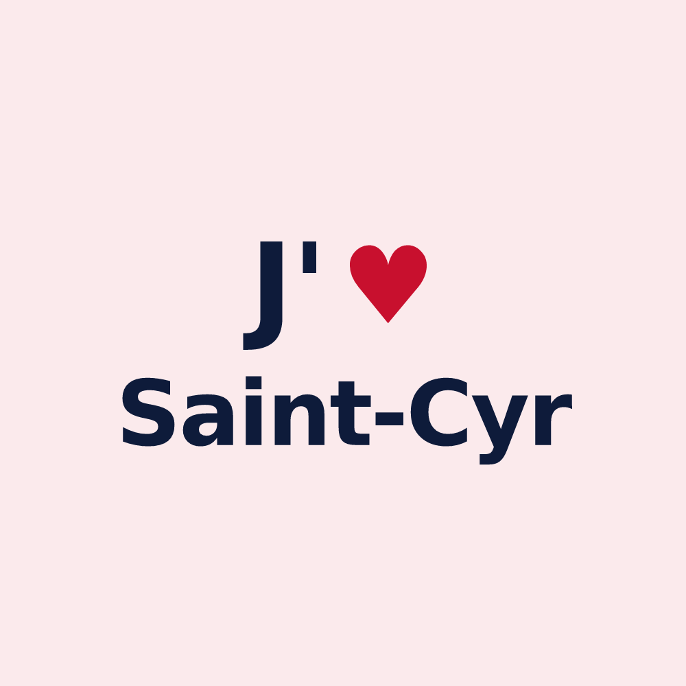 Magnet personnalisé Saint-Cyr — design J'aime Saint-Cyr