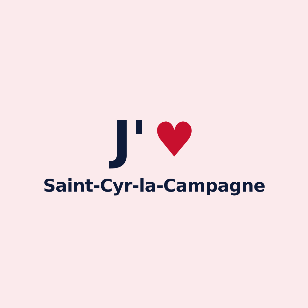 Magnet personnalisé Saint-Cyr-la-Campagne — design J'aime Saint-Cyr-la-Campagne