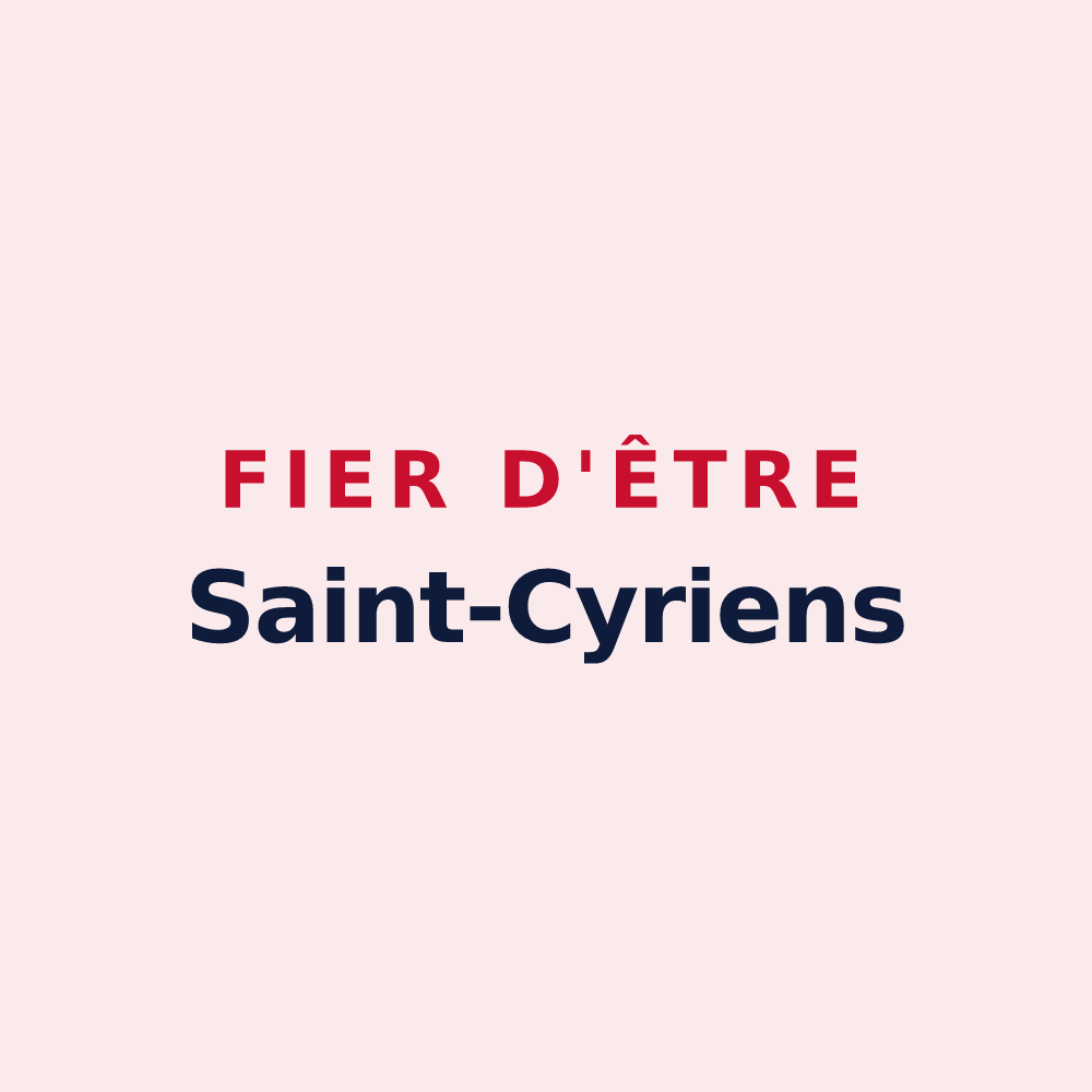 Magnet « Fier d'être Saint-Cyriens » — design pour Saint-Cyr-le-Chatoux