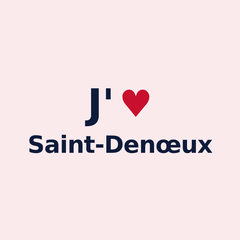 Magnet personnalisé Saint-Denœux — design J'aime Saint-Denœux