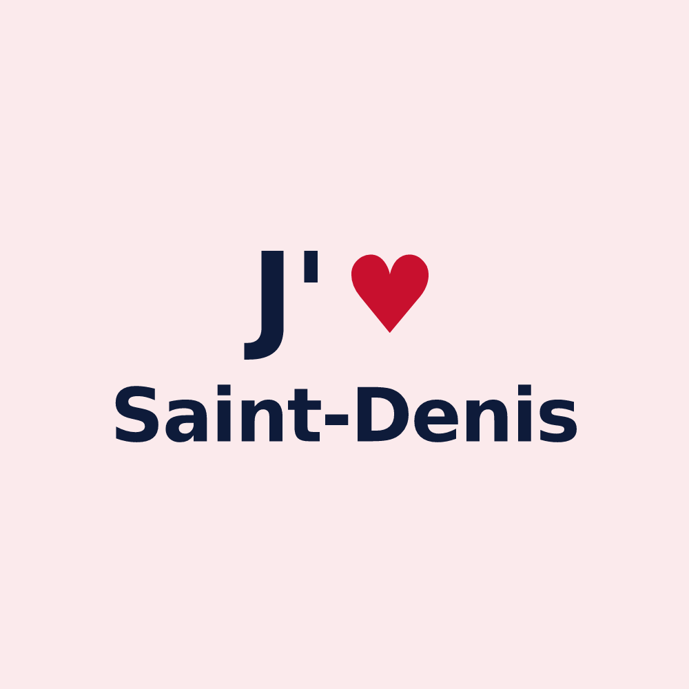 Magnet personnalisé Saint-Denis — design J'aime Saint-Denis