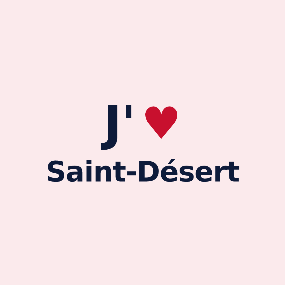 Magnet personnalisé Saint-Désert — design J'aime Saint-Désert