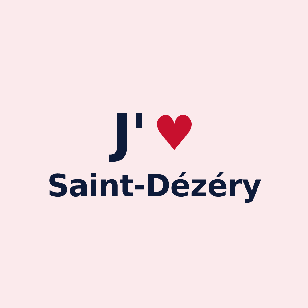 Magnet personnalisé Saint-Dézéry — design J'aime Saint-Dézéry