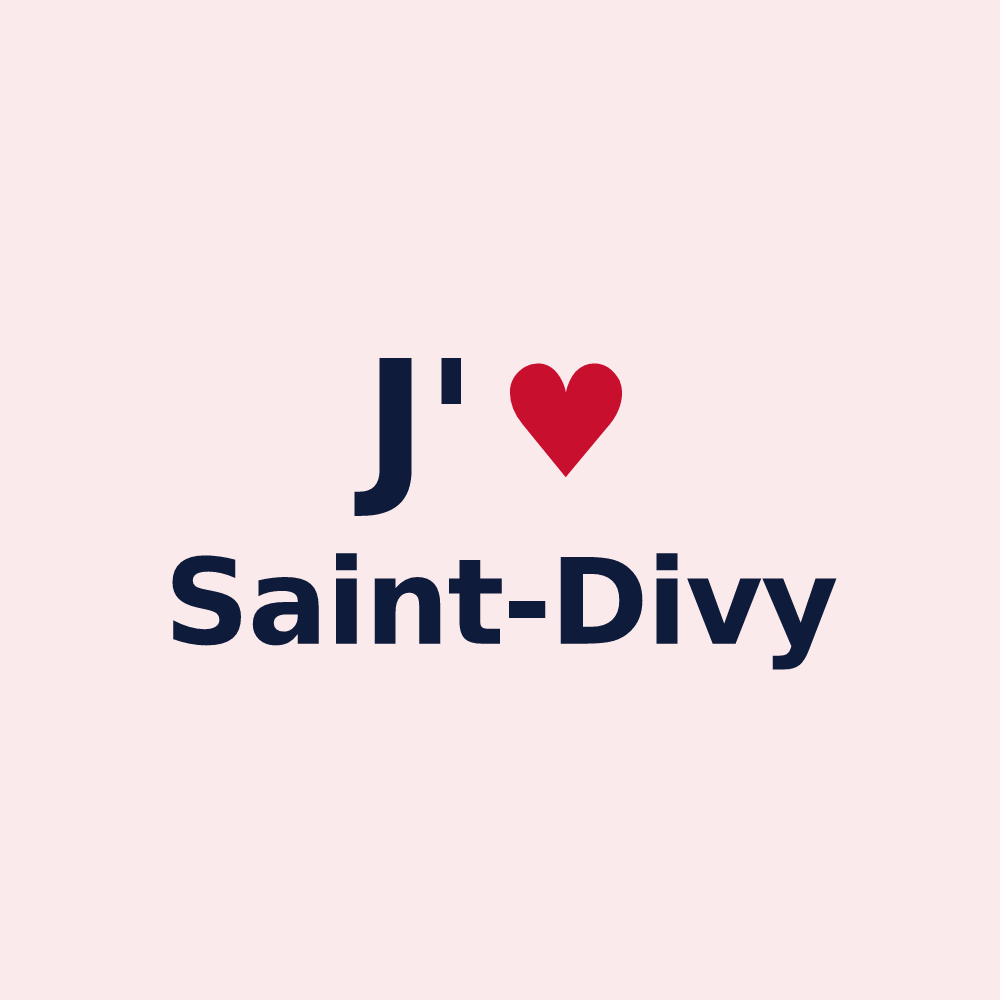 Magnet personnalisé Saint-Divy — design J'aime Saint-Divy