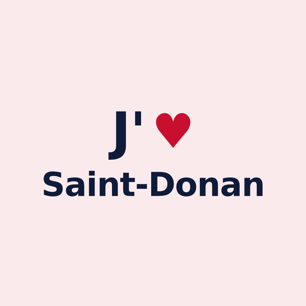 Magnet personnalisé Saint-Donan — design « J'aime Saint-Donan » imprimé sur le magnet