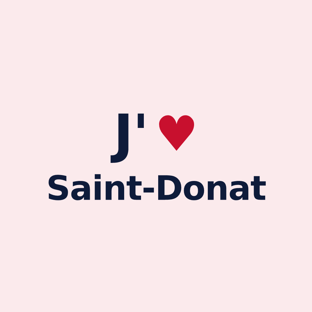 Magnet personnalisé Saint-Donat — design J'aime Saint-Donat