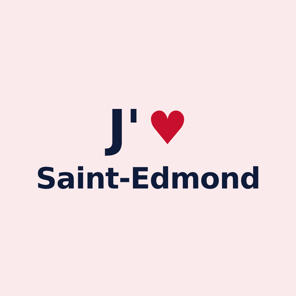 Magnet personnalisé Saint-Edmond — design J'aime Saint-Edmond