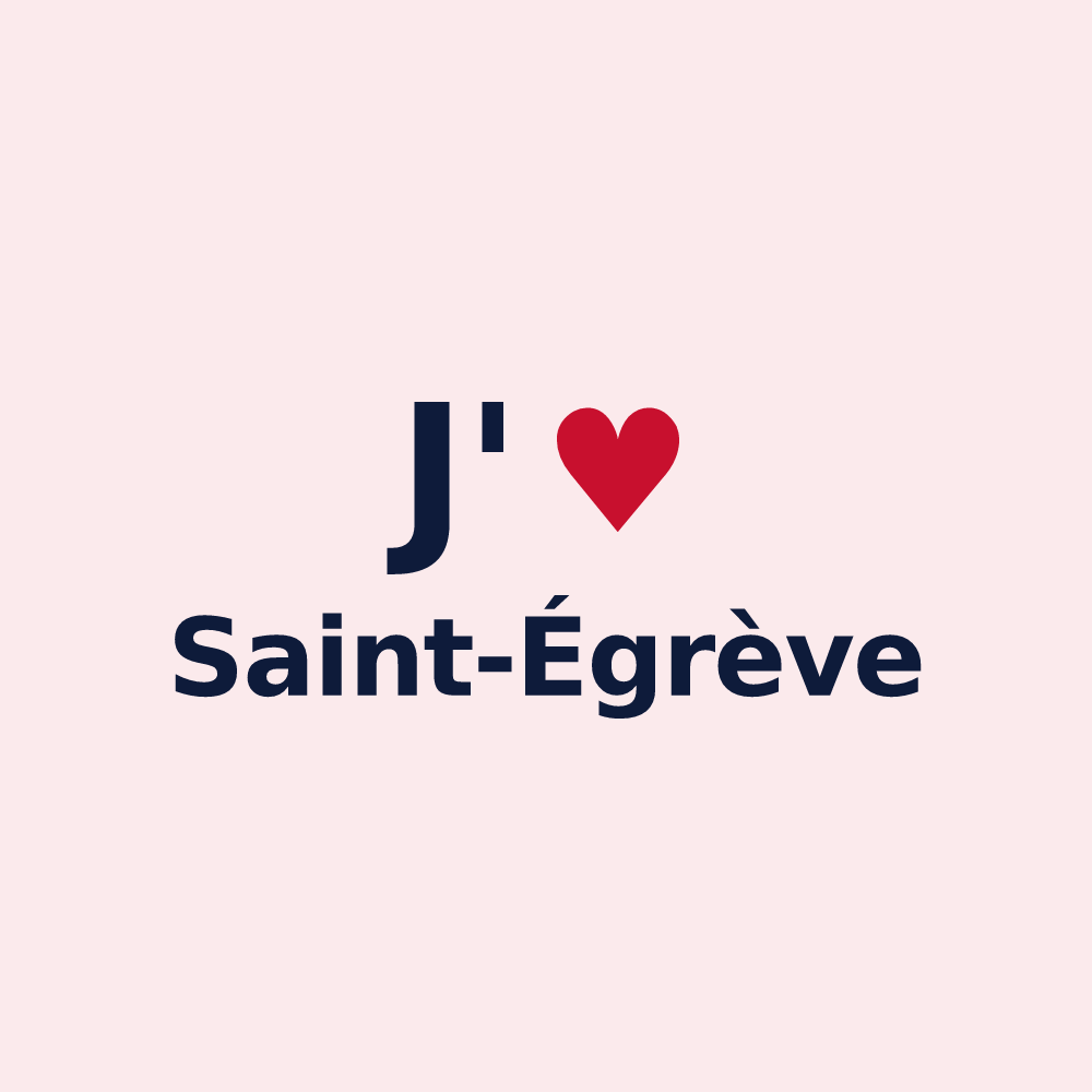 Magnet personnalisé Saint-Égrève — design J'aime Saint-Égrève