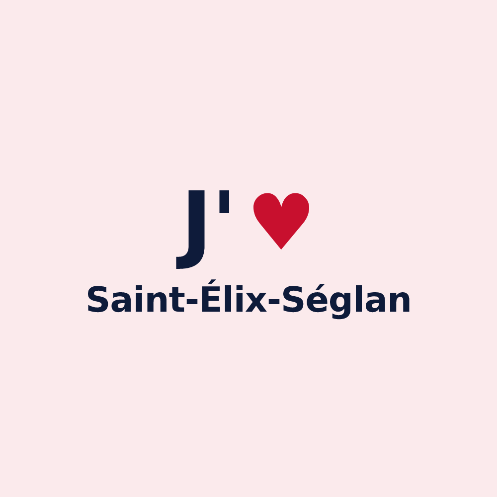Magnet personnalisé Saint-Élix-Séglan — design J'aime Saint-Élix-Séglan