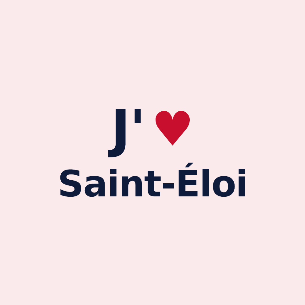 Magnet personnalisé Saint-Éloi — design J'aime Saint-Éloi