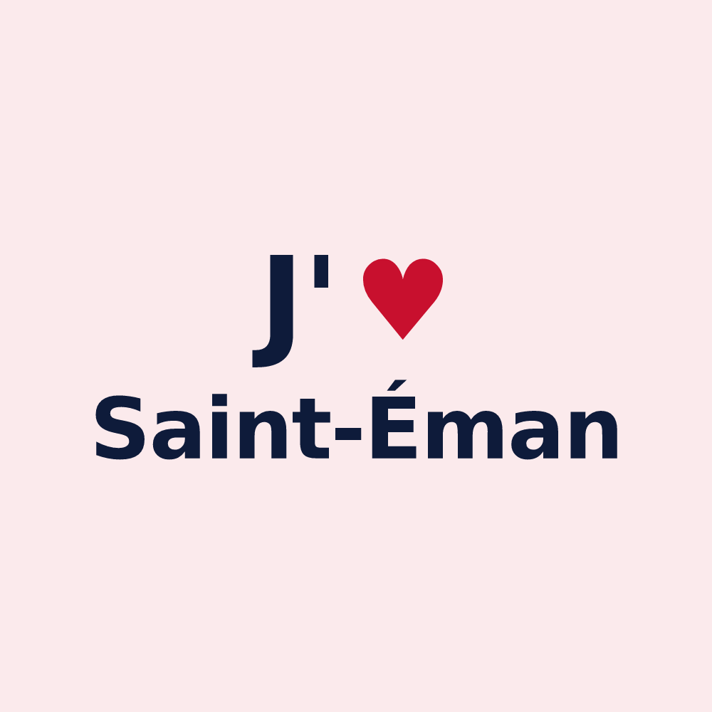 Magnet personnalisé Saint-Éman — design J'aime Saint-Éman