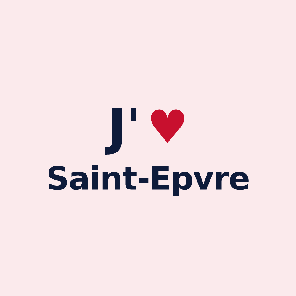 Magnet personnalisé Saint-Epvre — design J'aime Saint-Epvre