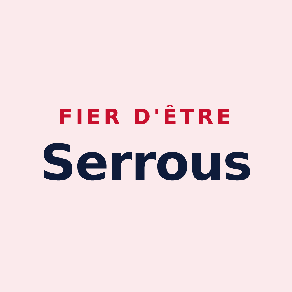 Magnet « Fier d'être Serrous » — design pour Saint-Étienne-de-Serre