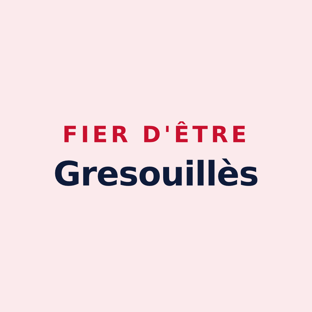 Magnet « Fier d'être Gresouillès » — design pour Saint-Étienne-du-Grès