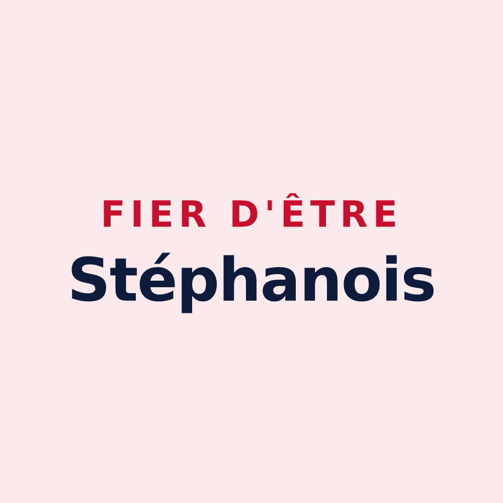 Magnet « Fier d'être Stéphanois » — design pour Saint-Étienne-du-Gué-de-l'Isle