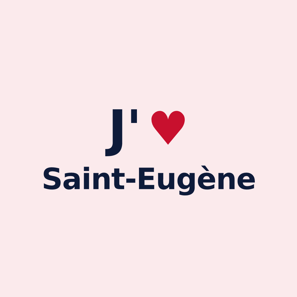 Magnet personnalisé Saint-Eugène — design J'aime Saint-Eugène