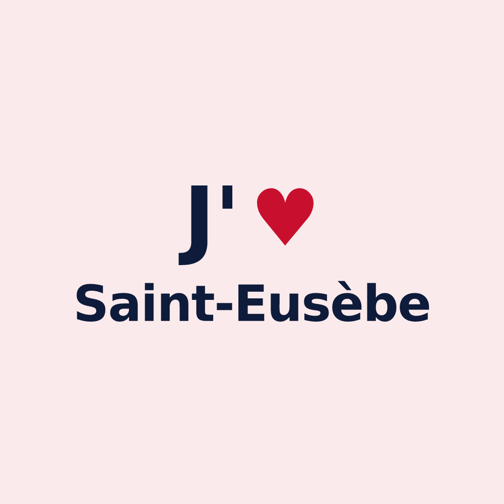 Magnet personnalisé Saint-Eusèbe — design J'aime Saint-Eusèbe
