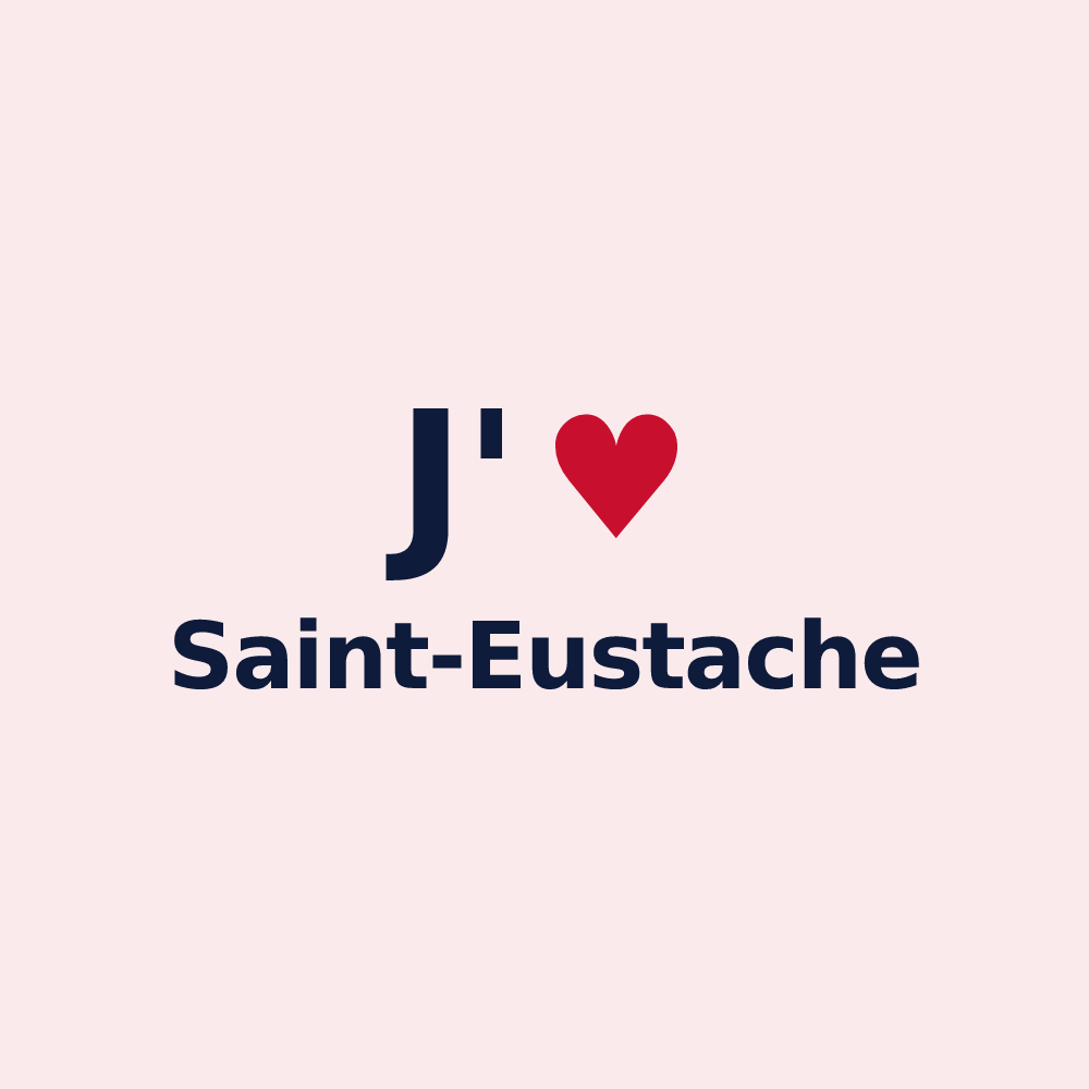 Magnet personnalisé Saint-Eustache — design J'aime Saint-Eustache
