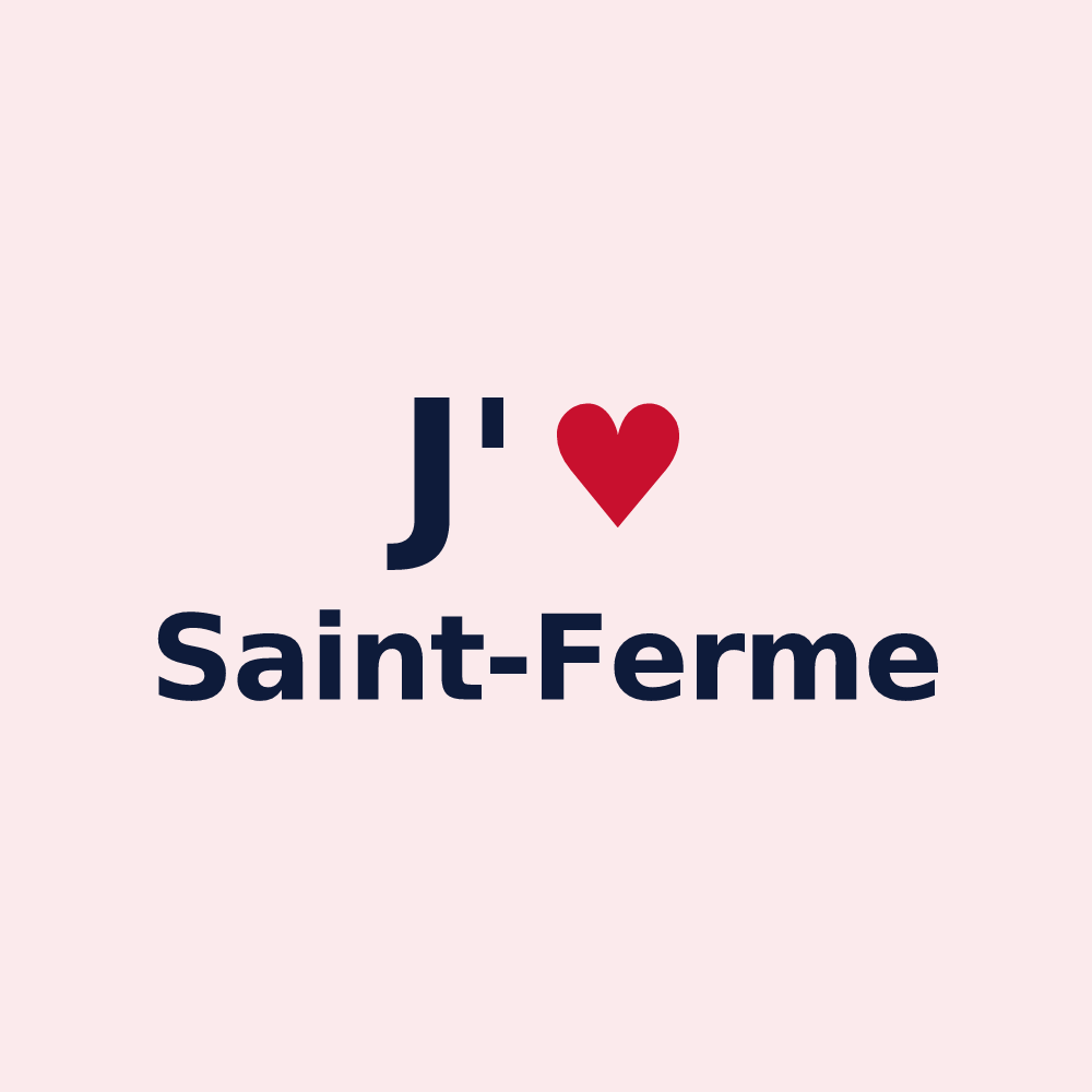 Magnet personnalisé Saint-Ferme — design J'aime Saint-Ferme