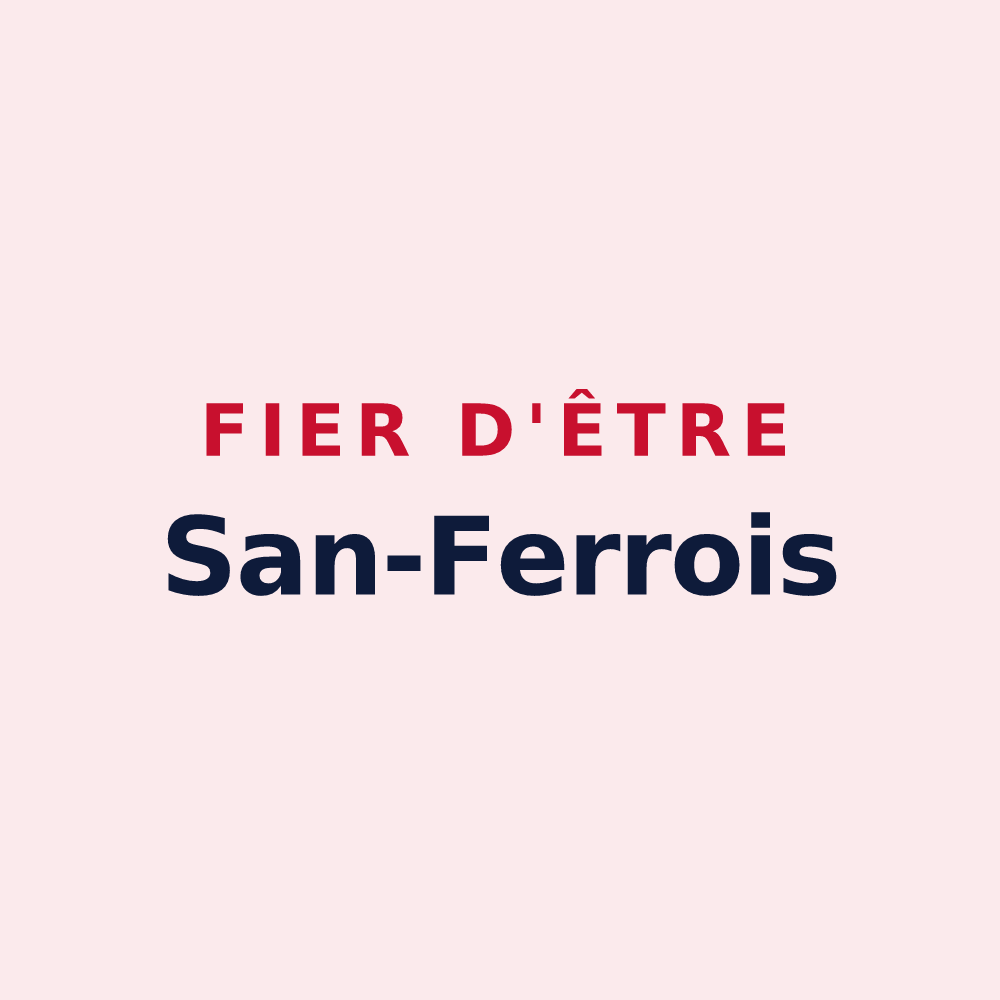 Magnet « Fier d'être San-Ferrois » — design pour Saint-Ferréol-d'Auroure